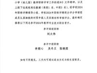 关于推荐参评2024年教师专业技术职务晋升人员公示