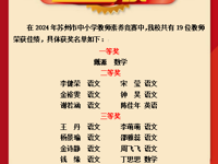 【枫津•红】喜报：枫津实小在2024年苏州市教师专业素养大赛中荣获佳绩
